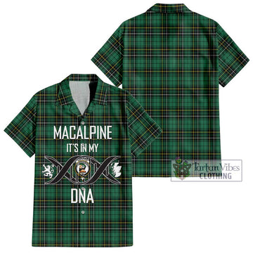 MacAlpine Ancient Tartan Hawaiian Shirt with Family Crest DNA In Me Style Kid - Tartan Vibes Clothing