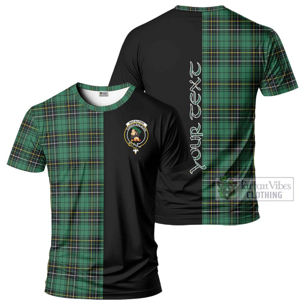 MacAlpine Ancient Tartan T-Shirt with Family Crest and Half Of Me Style Kid's Shirt - Tartan Vibes Clothing