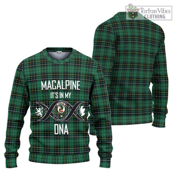 MacAlpine Ancient Tartan Ugly Sweater with Family Crest DNA In Me Style Unisex - Tartan Vibes Clothing