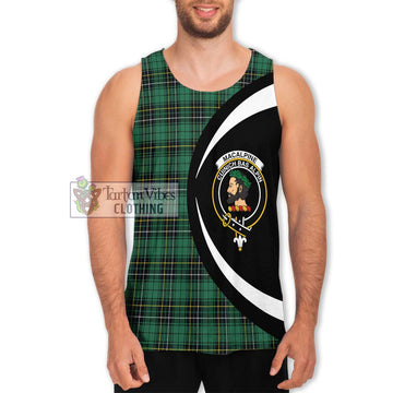 MacAlpine Ancient Tartan Men's Tank Top with Family Crest Circle Style Men - Tartan Vibes Clothing