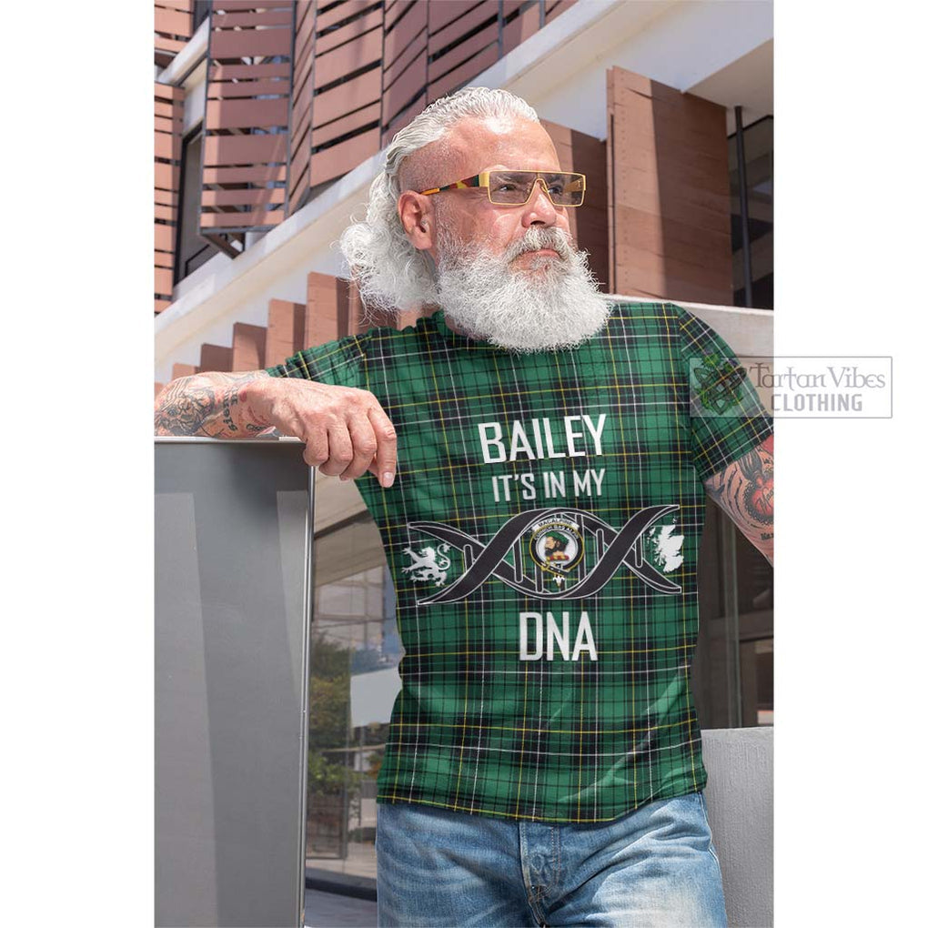 MacAlpine Ancient Tartan Cotton T-shirt with Family Crest DNA In Me Style Men's Shirt - Tartan Vibes Clothing