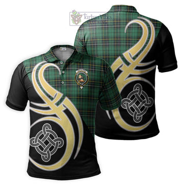 MacAlpine Ancient Tartan Polo Shirt with Family Crest and Celtic Symbol Style Kid - Tartan Vibes Clothing