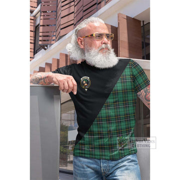 MacAlpine Ancient Tartan Cotton T-shirt with Family Crest and Military Logo Style Men's Shirt - Tartan Vibes Clothing