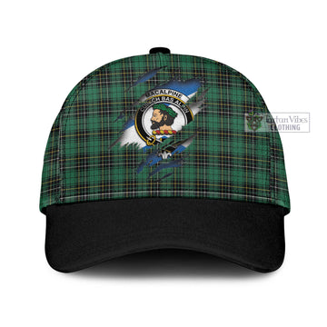 Tartan Vibes Clothing MacAlpine Ancient Tartan Classic Cap with Family Crest In Me Style