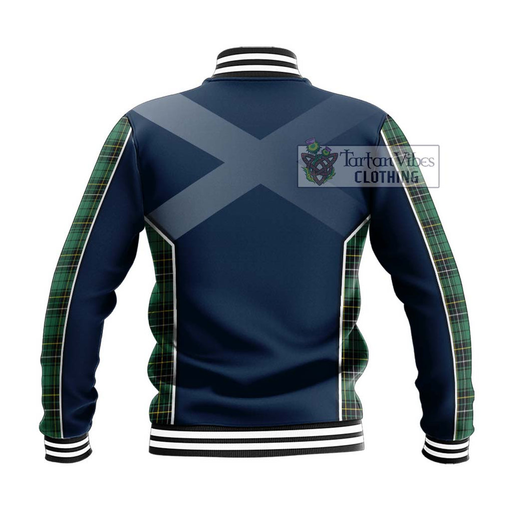 MacAlpine Ancient Tartan Baseball Jacket with Family Crest and Lion Rampant Vibes Sport Style - Tartan Vibes Clothing