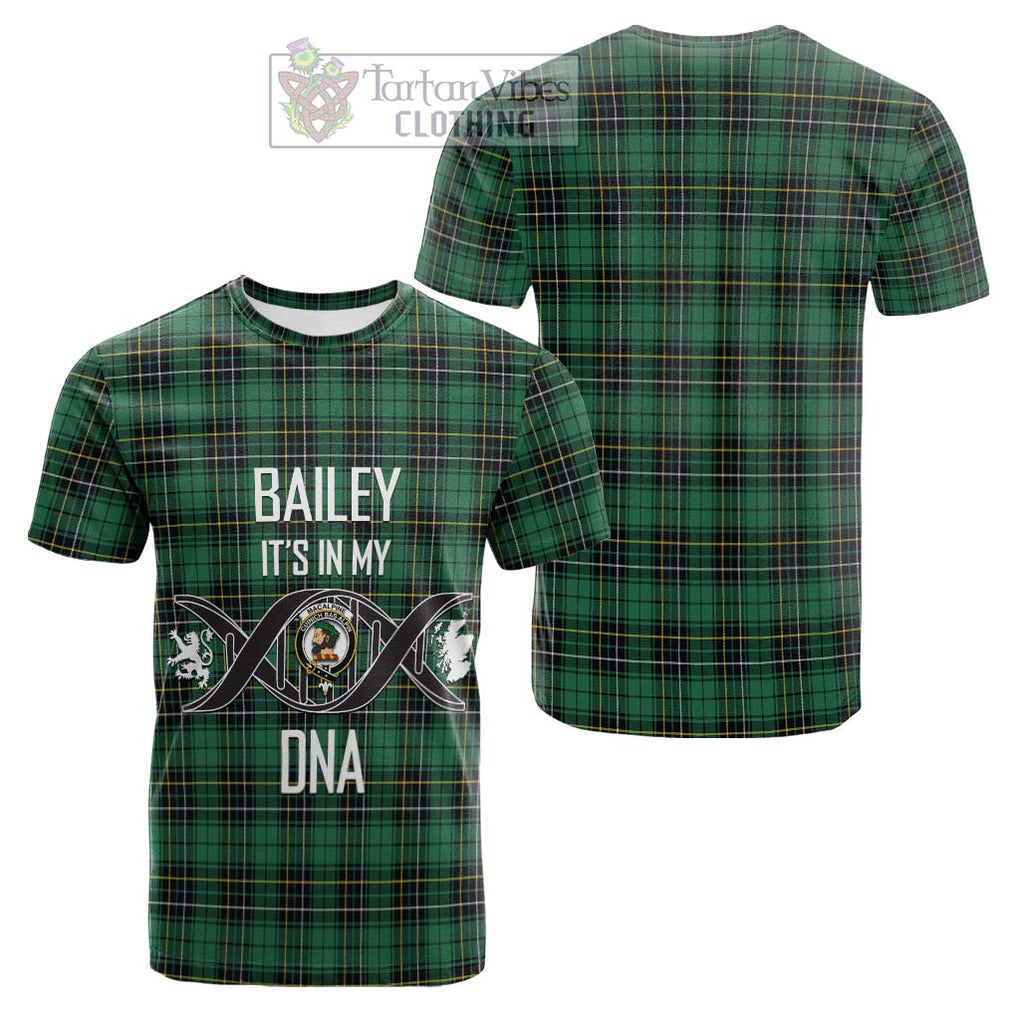 MacAlpine Ancient Tartan Cotton T-shirt with Family Crest DNA In Me Style Kid's Shirt - Tartan Vibes Clothing