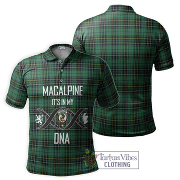 MacAlpine Ancient Tartan Polo Shirt with Family Crest DNA In Me Style - Tartan Vibes Clothing