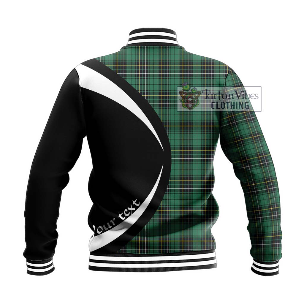 MacAlpine Ancient Tartan Baseball Jacket with Family Crest Circle Style - Tartan Vibes Clothing