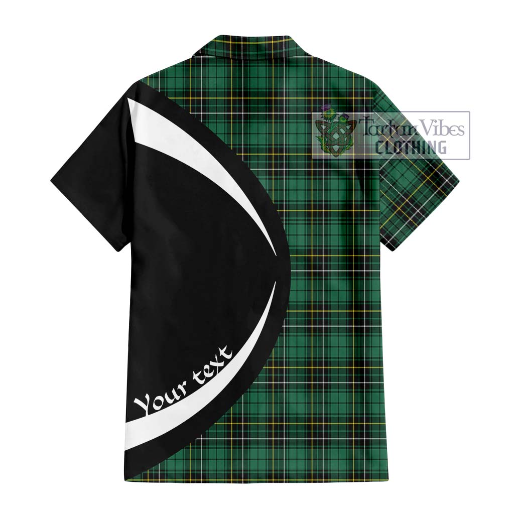 MacAlpine Ancient Tartan Hawaiian Shirt with Family Crest Circle Style - Tartan Vibes Clothing
