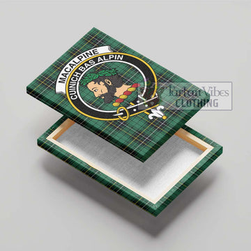 MacAlpine Ancient Tartan Canvas Print Wall Art with Family Crest - Tartan Vibes Clothing