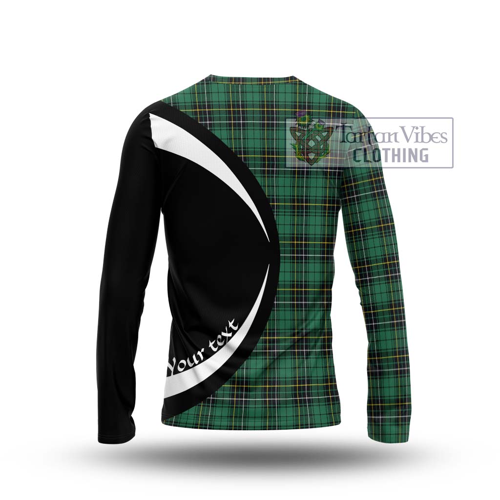 MacAlpine Ancient Tartan Long Sleeve T-Shirt with Family Crest Circle Style - Tartan Vibes Clothing