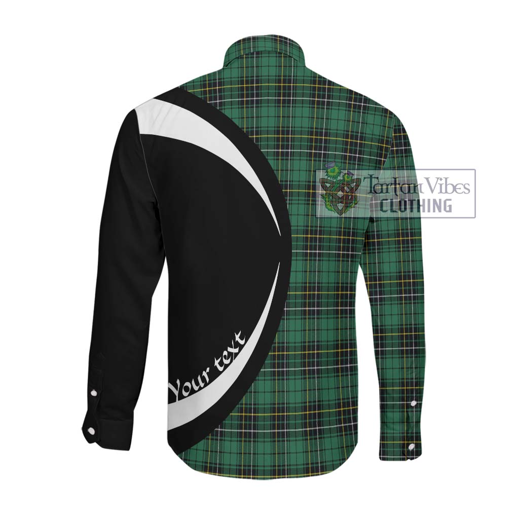 MacAlpine Ancient Tartan Long Sleeve Button Up with Family Crest Circle Style Men's Shirt - Tartan Vibes Clothing