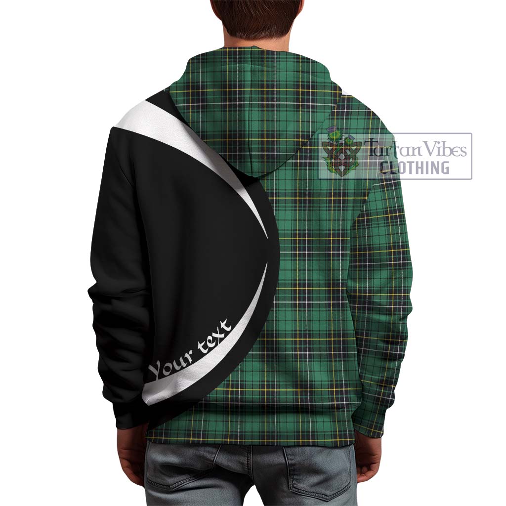 MacAlpine Ancient Tartan Hoodie with Family Crest Circle Style - Tartan Vibes Clothing