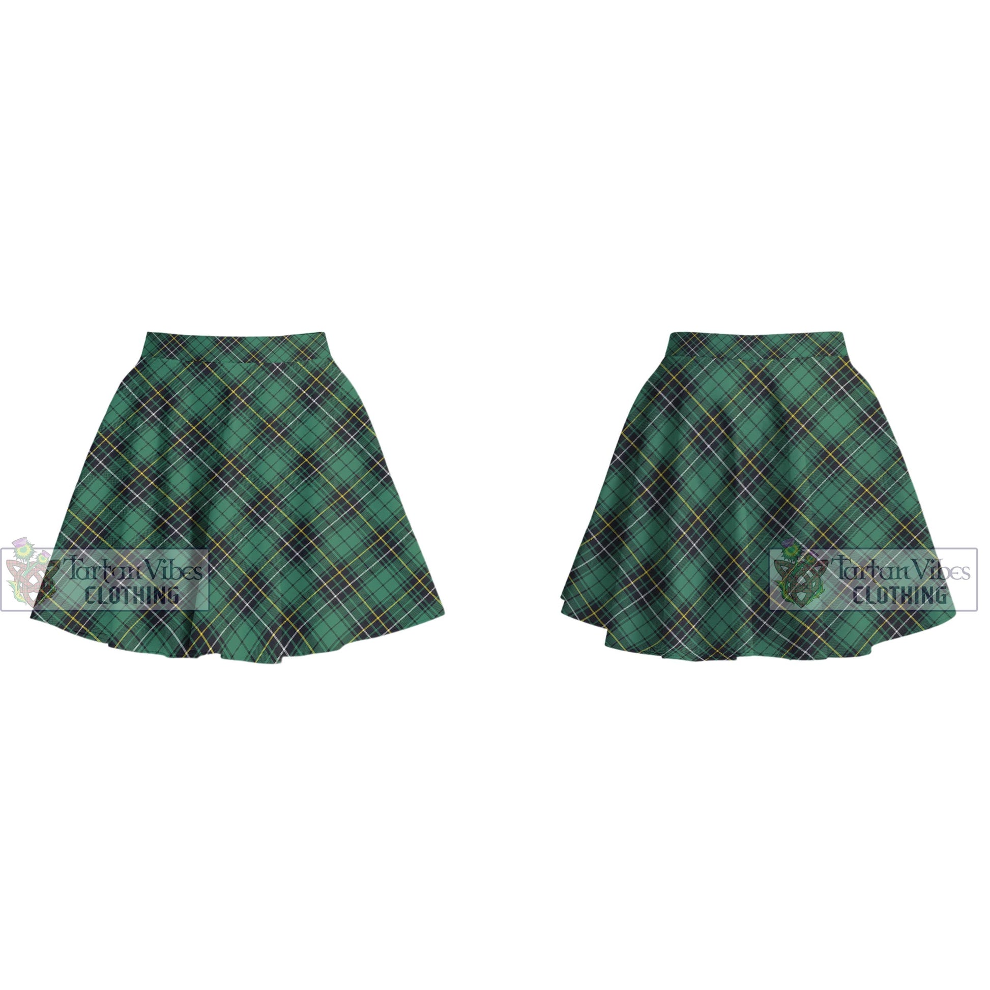 MacAlpine Ancient Tartan Women's Plated Mini Skirt Cross Style - Tartan Vibes Clothing