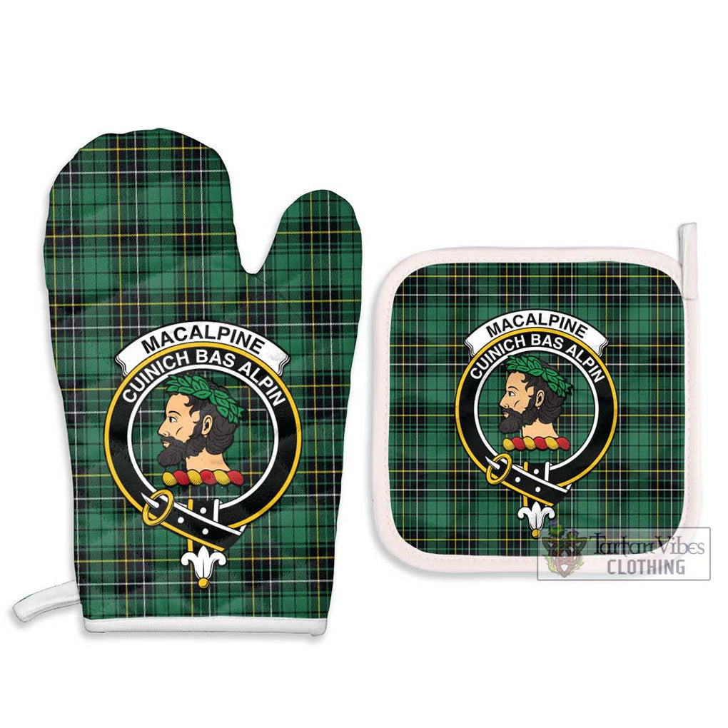 MacAlpine Ancient Tartan Combo Oven Mitt & Pot-Holder with Family Crest - Tartan Vibes Clothing