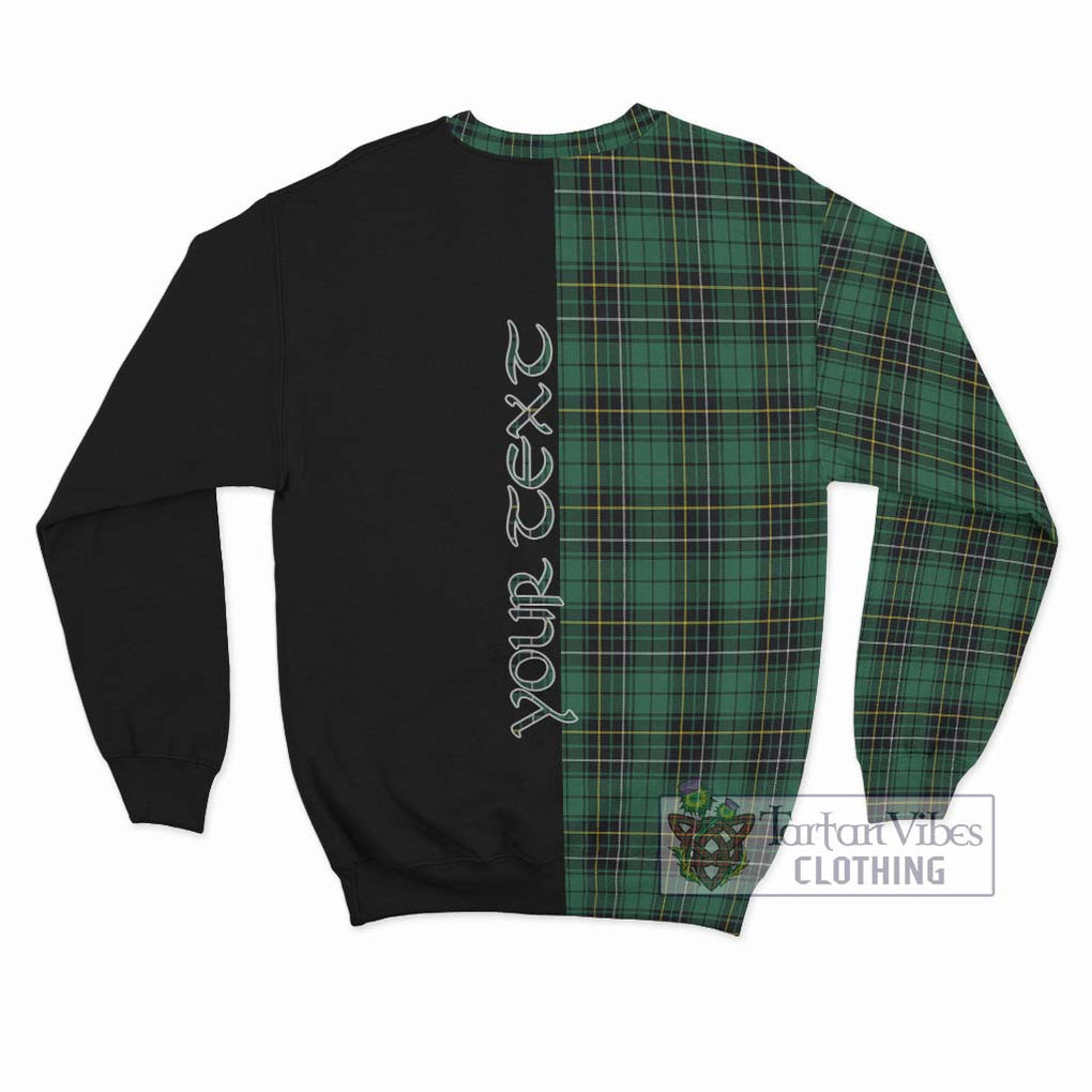 MacAlpine Ancient Tartan Sweatshirt with Family Crest and Half Of Me Style - Tartan Vibes Clothing