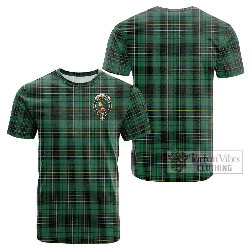 MacAlpine Ancient Tartan Cotton T-Shirt with Family Crest - Tartan Vibes Clothing
