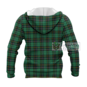 MacAlpine Ancient Tartan Knitted Hoodie with Family Crest DNA In Me Style - Tartan Vibes Clothing