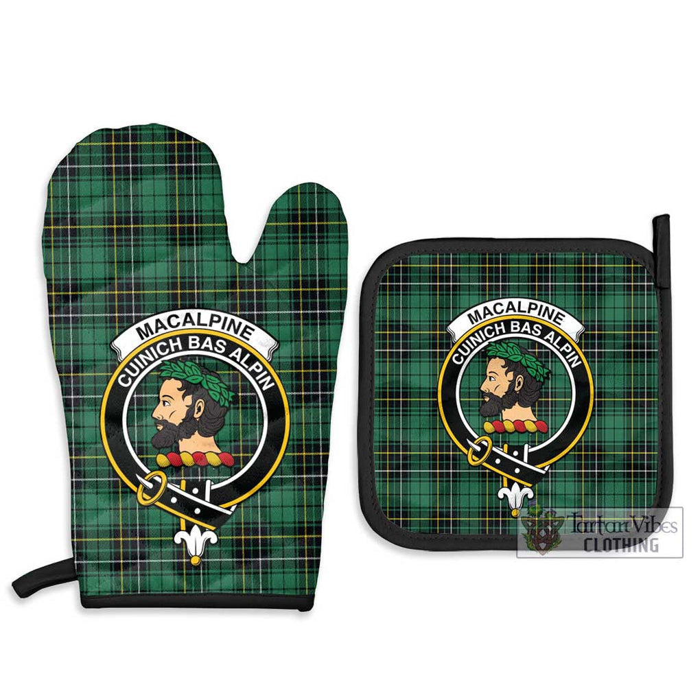 MacAlpine Ancient Tartan Combo Oven Mitt & Pot-Holder with Family Crest - Tartan Vibes Clothing