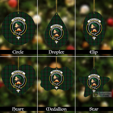 MacAlpine (MacAlpin) Tartan Christmas Aluminium Ornament with Family Crest Aluminium - Tartan Vibes Clothing