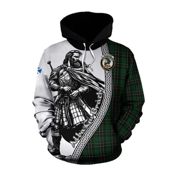 MacAlpine (MacAlpin) Tartan Clan Crest Cotton Hoodie with Highlander Warrior Celtic Style Pullover Hoodie XS - Tartan Vibes Clothing