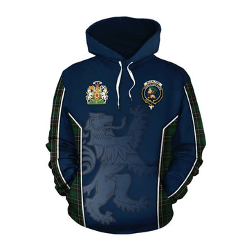 MacAlpine (MacAlpin) Tartan Cotton Hoodie with Family Crest and Lion Rampant Vibes Sport Style Pullover Hoodie XS - Tartan Vibes Clothing
