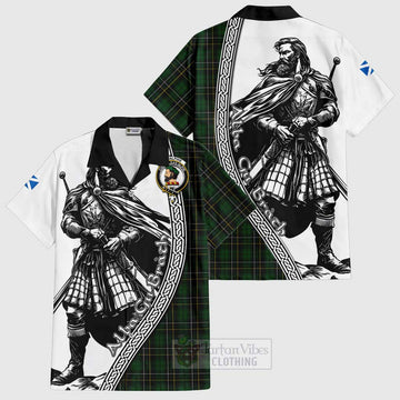 MacAlpine (MacAlpin) Tartan Clan Crest Hawaiian Shirt with Highlander Warrior Celtic Style Kid - Tartan Vibes Clothing