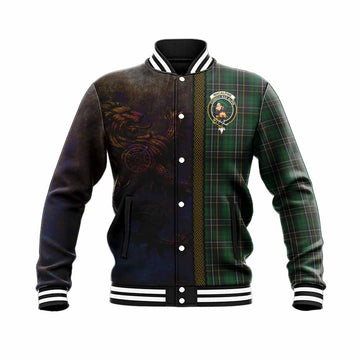 MacAlpine (MacAlpin) Tartan Family Crest Baseball Jacket Alba Gu Brath Be Brave Lion Ancient Style Unisex - Tartan Vibes Clothing