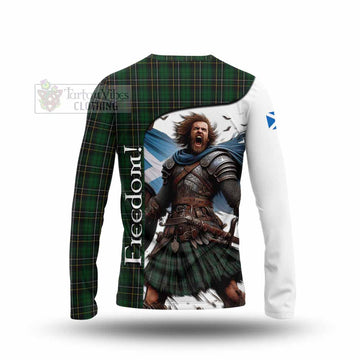 Tartan Vibes Clothing MacAlpine (MacAlpin) Crest Tartan Long Sleeve T-Shirt Inspired by the Freedom of Scottish Warrior