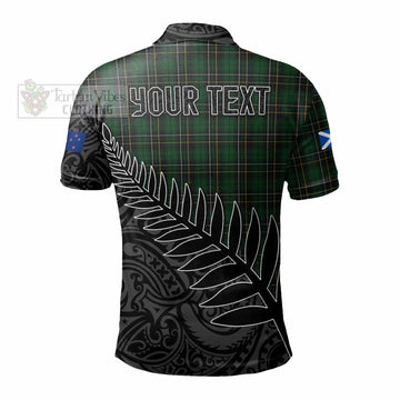 MacAlpine (MacAlpin) Crest Tartan Polo Shirt with New Zealand Silver Fern Half Style - Tartan Vibes Clothing