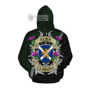MacAlpine (MacAlpin) Tartan Family Crest Cotton Hoodie Lion Rampant Royal Thistle Shield Celtic Inspired Pullover Hoodie - Tartan Vibes Clothing