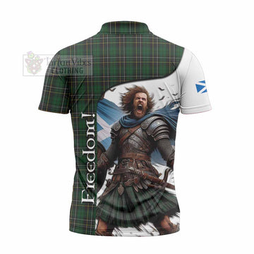 Tartan Vibes Clothing MacAlpine (MacAlpin) Crest Tartan Zipper Polo Shirt Inspired by the Freedom of Scottish Warrior