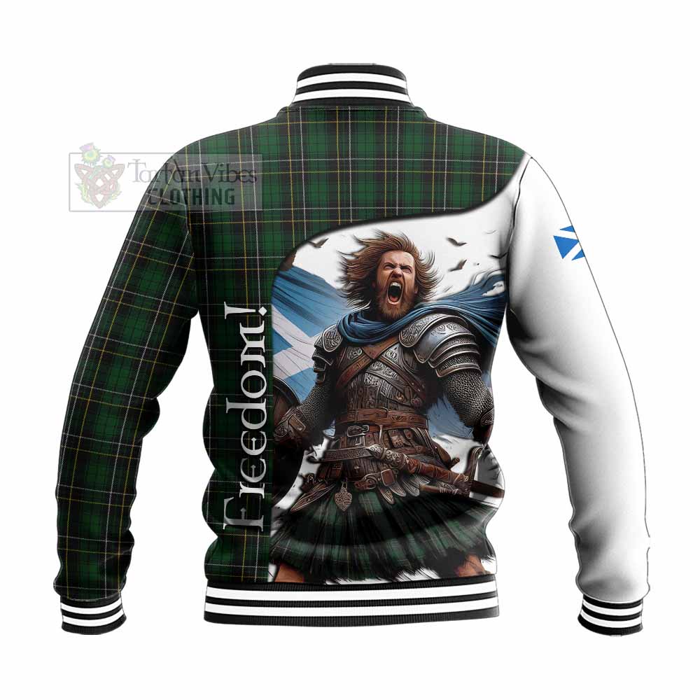 Tartan Vibes Clothing MacAlpine (MacAlpin) Crest Tartan Baseball Jacket Inspired by the Freedom of Scottish Warrior