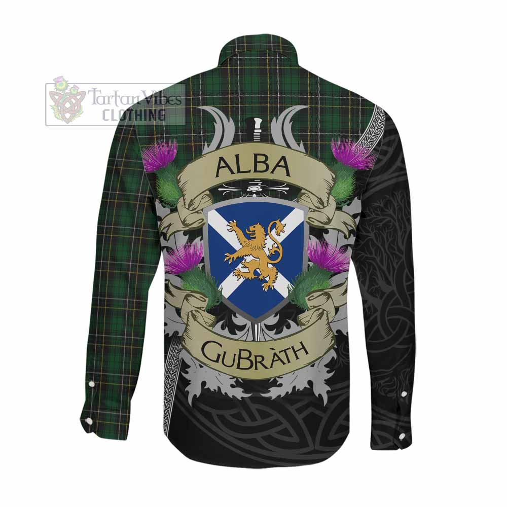 Tartan Vibes Clothing MacAlpine (MacAlpin) Tartan Family Crest Long Sleeve Button Shirt Lion Rampant Royal Thistle Shield Celtic Inspired
