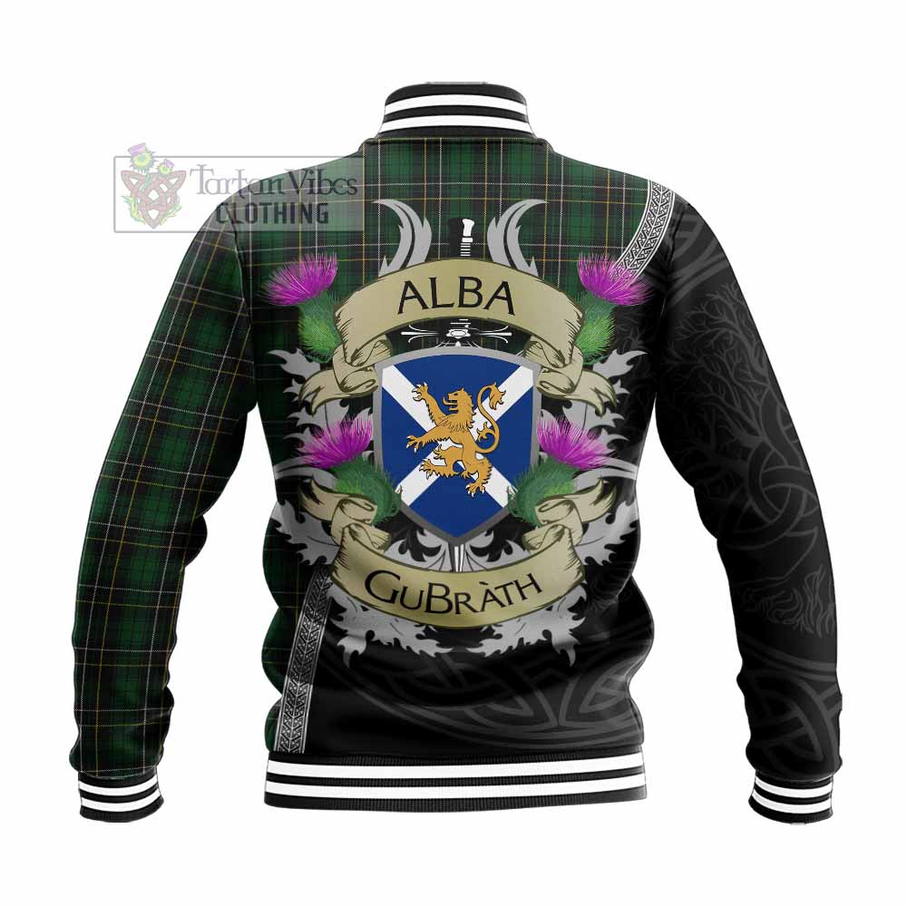 MacAlpine (MacAlpin) Tartan Family Crest Baseball Jacket Lion Rampant Royal Thistle Shield Celtic Inspired - Tartan Vibes Clothing