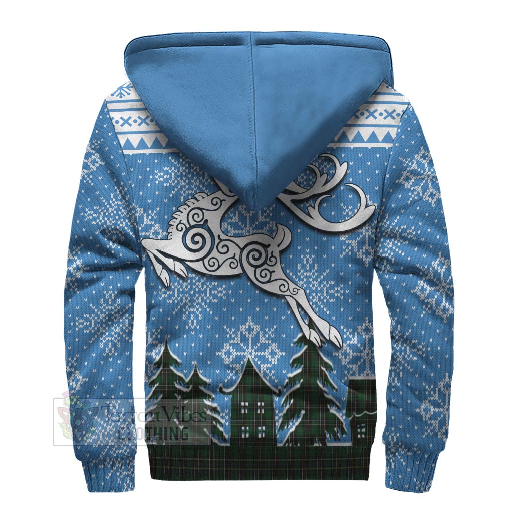 MacAlpine (MacAlpin) Clan Christmas Sherpa Hoodie Celtic Reindeer Style - Tartan Vibes Clothing