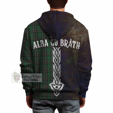 MacAlpine (MacAlpin) Tartan Family Crest Hoodie Alba Gu Brath Be Brave Lion Ancient Style - Tartan Vibes Clothing