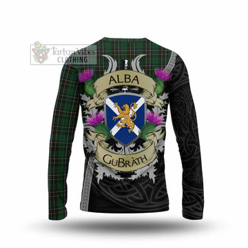 Tartan Vibes Clothing MacAlpine (MacAlpin) Tartan Family Crest Long Sleeve T-Shirt Lion Rampant Royal Thistle Shield Celtic Inspired