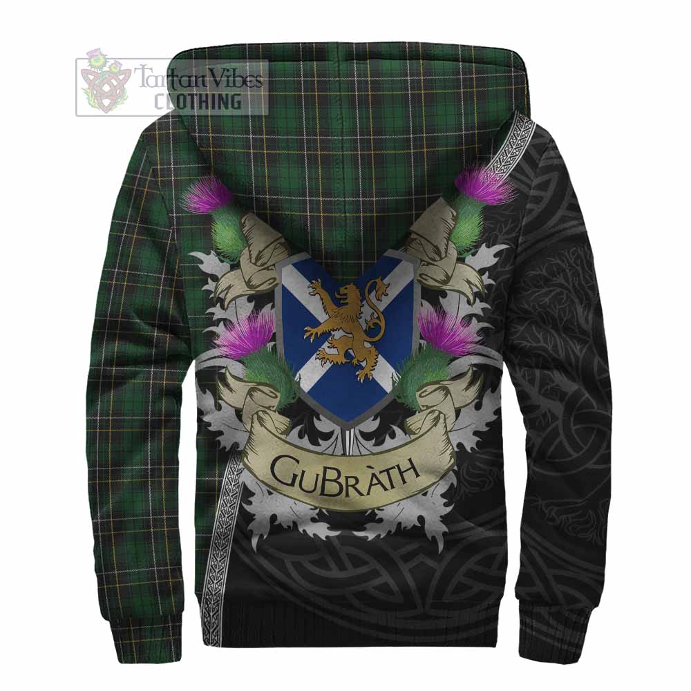 Tartan Vibes Clothing MacAlpine (MacAlpin) Tartan Family Crest Sherpa Hoodie Lion Rampant Royal Thistle Shield Celtic Inspired