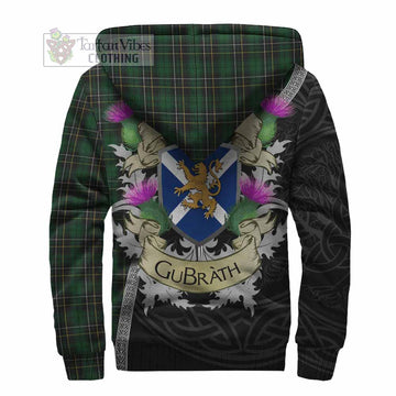 Tartan Vibes Clothing MacAlpine (MacAlpin) Tartan Family Crest Sherpa Hoodie Lion Rampant Royal Thistle Shield Celtic Inspired