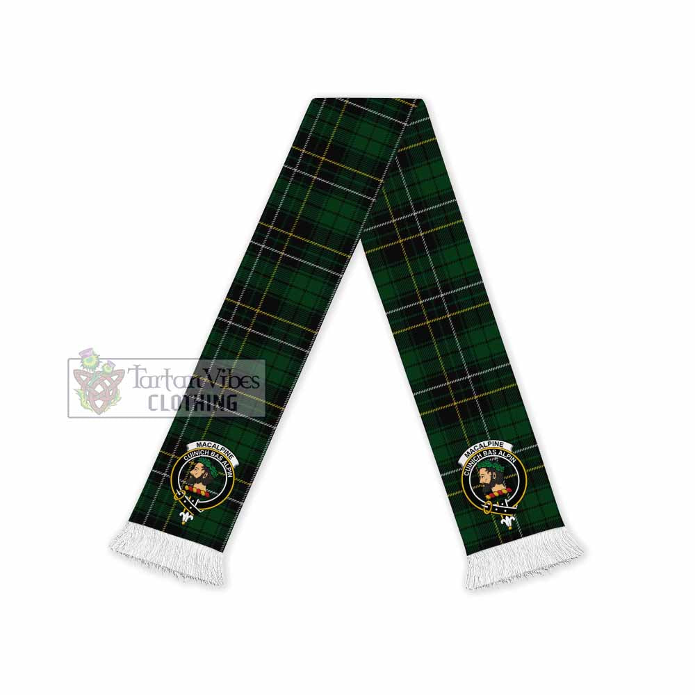 Tartan Vibes Clothing MacAlpine (MacAlpin) Tartan Ruffneck Scarf with Family Crest