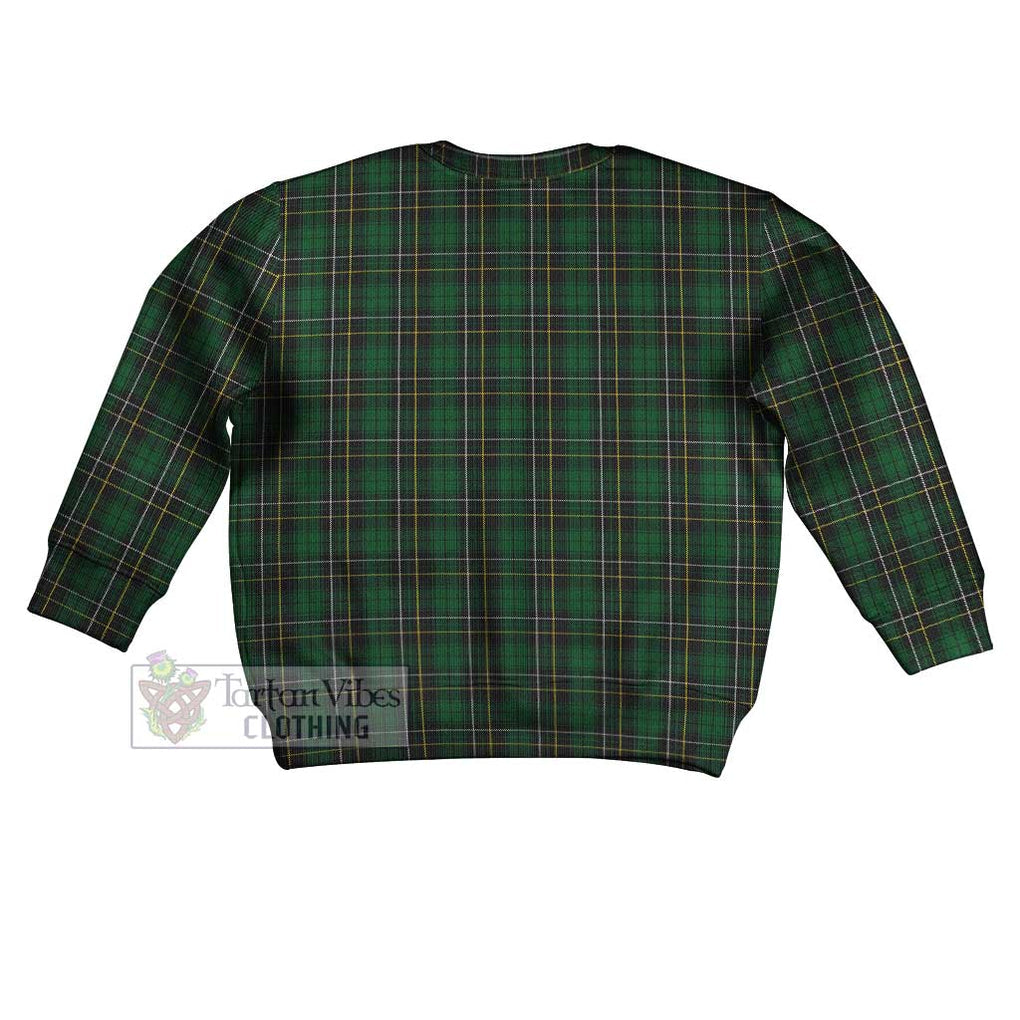 Tartan Vibes Clothing MacAlpine (MacAlpin) Tartan Kid Ugly Sweater with Family Crest