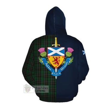 MacAlpine (MacAlpin) Tartan Cotton Hoodie Alba with Scottish Lion Royal Arm Half Style Pullover Hoodie - Tartan Vibes Clothing