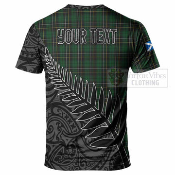MacAlpine (MacAlpin) Crest Tartan T-Shirt with New Zealand Silver Fern Half Style - Tartan Vibes Clothing
