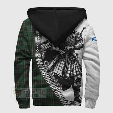 MacAlpine (MacAlpin) Tartan Clan Crest Sherpa Hoodie with Highlander Warrior Celtic Style - Tartan Vibes Clothing