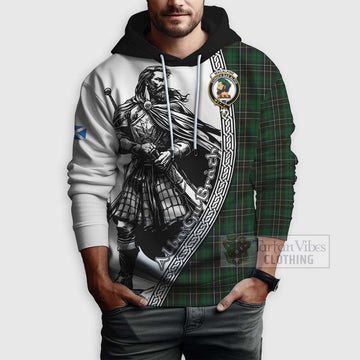 MacAlpine (MacAlpin) Tartan Clan Crest Hoodie with Highlander Warrior Celtic Style - Tartan Vibes Clothing