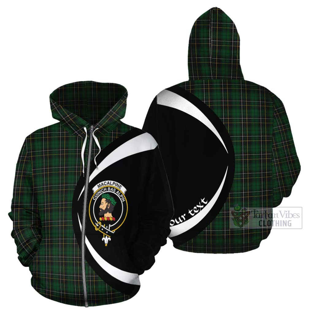MacAlpine (MacAlpin) Tartan Cotton Hoodie with Family Crest Circle Style - Tartan Vibes Clothing