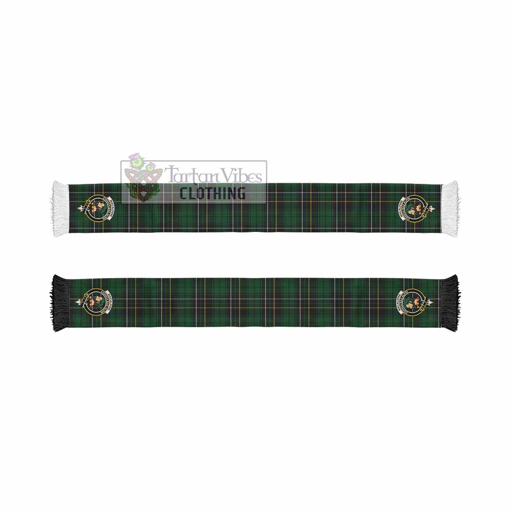 Tartan Vibes Clothing MacAlpine (MacAlpin) Tartan Ruffneck Scarf with Family Crest