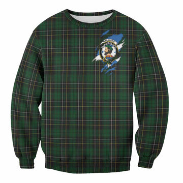 MacAlpine (MacAlpin) Clan Crest In Me Tartan Sweatshirt Scotland Flag Style