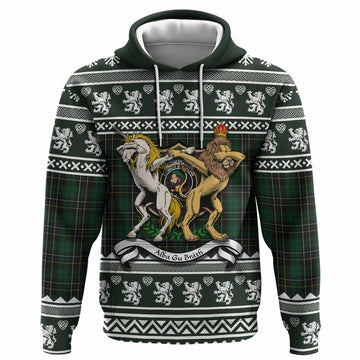 MacAlpine (MacAlpin) Clan Tartan Crest Christmas Hoodie Coat of Arms Funny Style - Tartan Vibes Clothing
